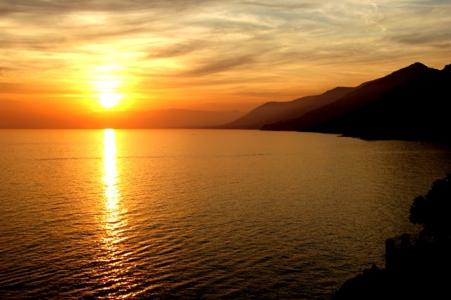 Sunset paddling