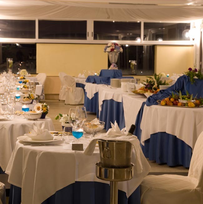 Room of the La Punta restaurant of the Hotel Punta San Martino