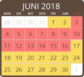 calendario 2018 camping al porto