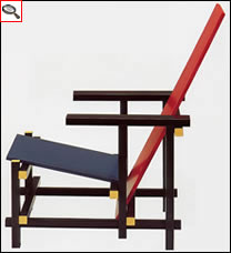 Blu-Red chair, des. Gerrit Rietveld, 1918