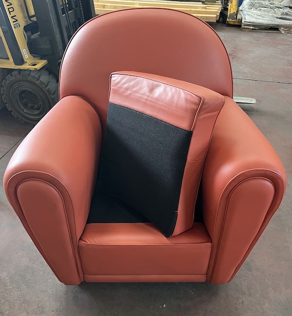 Poltrona Ignifuga Vanity in Classe 1IM - Dettaglio cuscino.