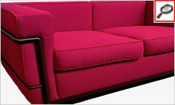 Grand Confort, Petit Modéle Sofa with lacquered steel tube frame.