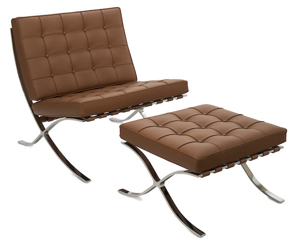 Barcelona Chair and Stool replacement kit - des. Mies Van Der Rohe.