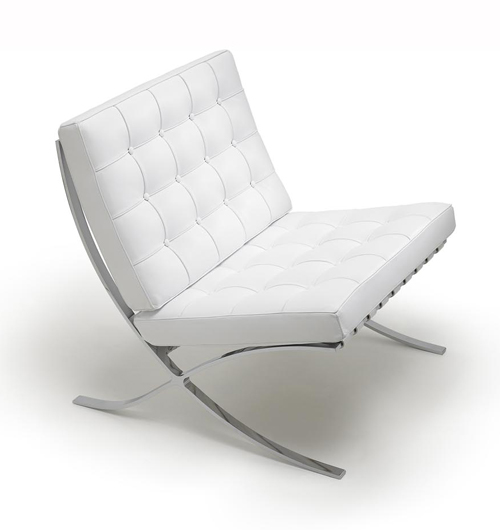 Kit de remplacement ignifuge pour Fauteuil Barcelona Chair Dessin de Mies Van Der Rohe 