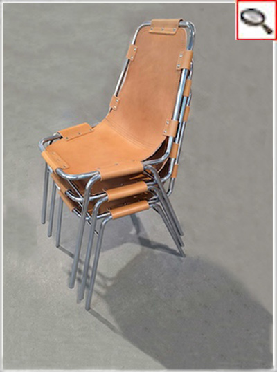 Chaises Les Arcs empilées, hommage à Charlotte Perriand.