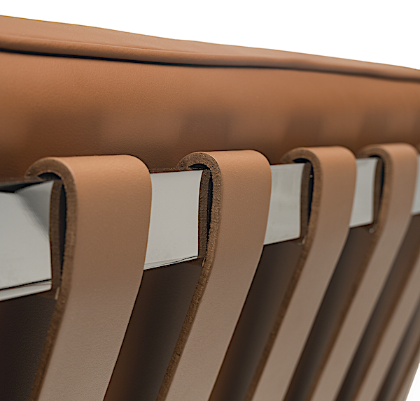 Barcelona Chair - Replacement belts in thick full-grain rump leather.