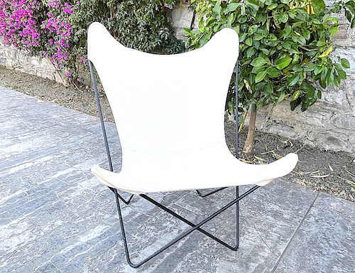 Outdoor Canvas Butterfly armchair.
