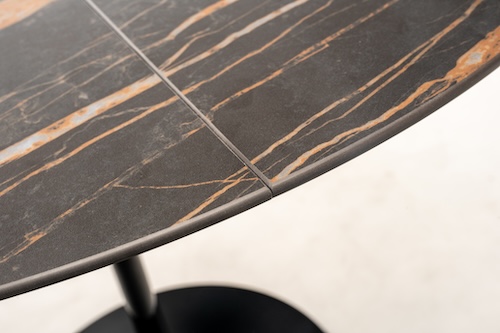 Extendable Tulip Table, ceramic top, detail - Eero Saarinen.