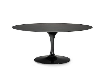 Eero Saarinen - Table Tulip avec plateau en céramique noir.