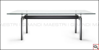 Le Corbusier - Table Tube d'Avion with glass top