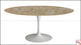 Tulip table with Travertino from Siena stone - Eero Saarinen.