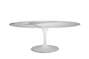 Tavolo Tulip con piano in ceramica Florim Statuario - Eero Saarinen.