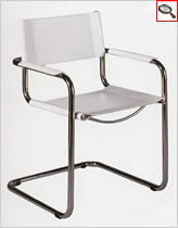 Chaise S34 Cantilever chair avec accoudoirs, dessin de Mart Stam.