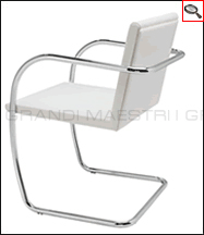 "Tugendhat" tubular Brno chair, designed by Mies Van Der Rohe.