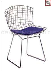 Harry Bertoia - Sedia wire chair con struttura cromata.