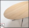 Florence table, designed by Florence Knoll, with oval oak top