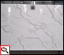 Calacatta quartz slab for table.